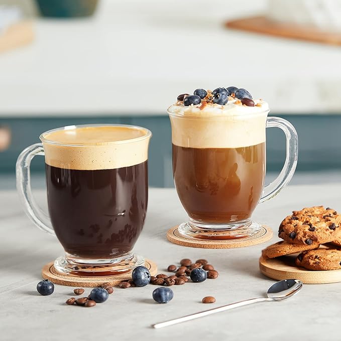 Glass coffee mug set of 4 - Image 4